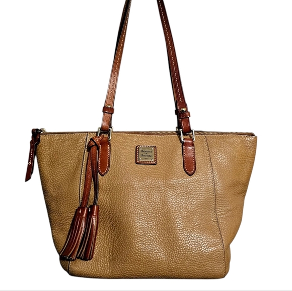Dooney & Bourke Wexford Tan Leather Maxine Tote Bag satchel
